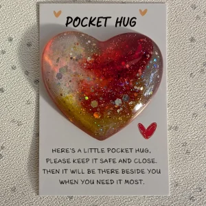 Red & yellow glitter hug